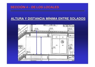 SECCIÓN 4 – DE LOS LOCALES


ALTURA Y DISTANCIA MÍNIMA ENTRE SOLADOS
 