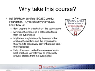 Iso iec 27032 foundation - cybersecurity training course | PPT