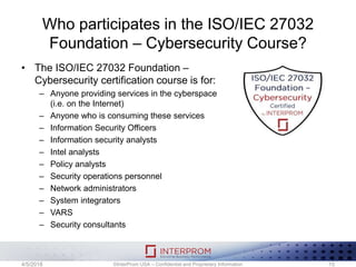 Iso iec 27032 foundation - cybersecurity training course | PPT