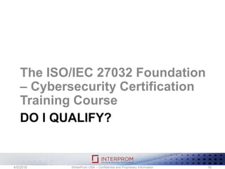 Iso iec 27032 foundation - cybersecurity training course | PPT