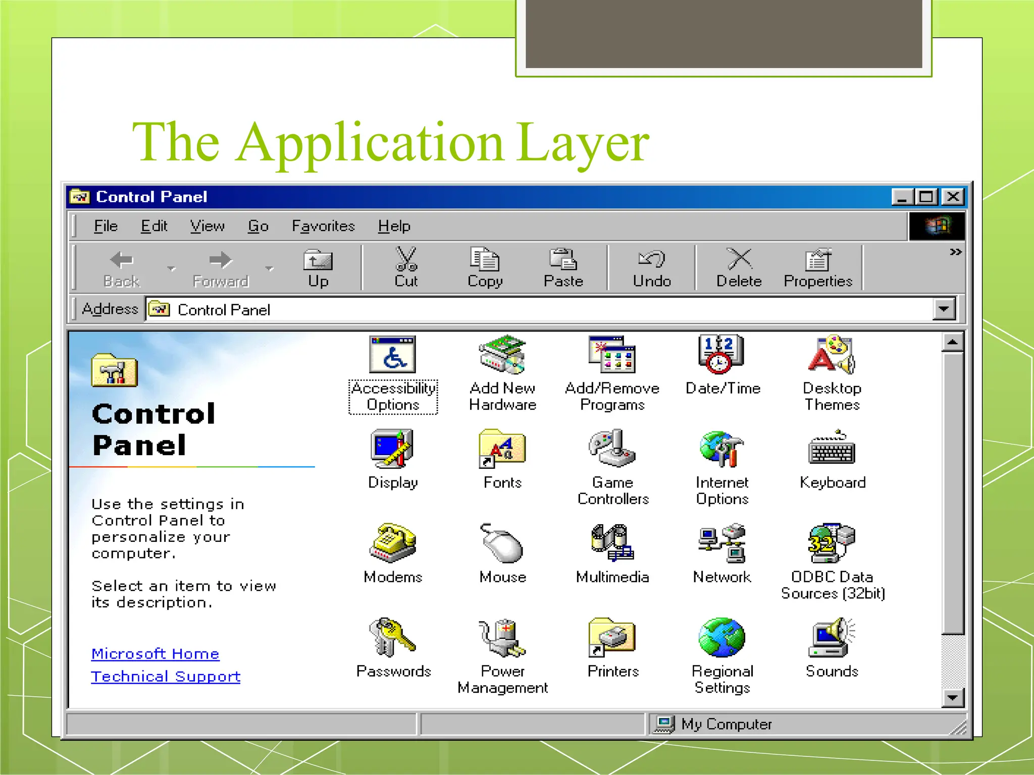 The Application Layer
 