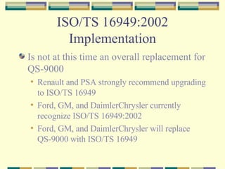 Iso Ts 16949 2002 | PPT