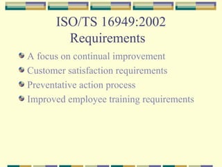 Iso Ts 16949 2002 | PPT