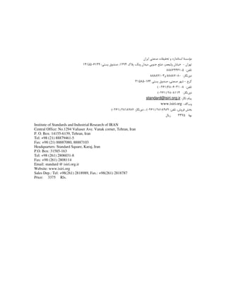Islamic Republic of Iran 
ISIRI-ISO 
10002   
 ! # 	
 