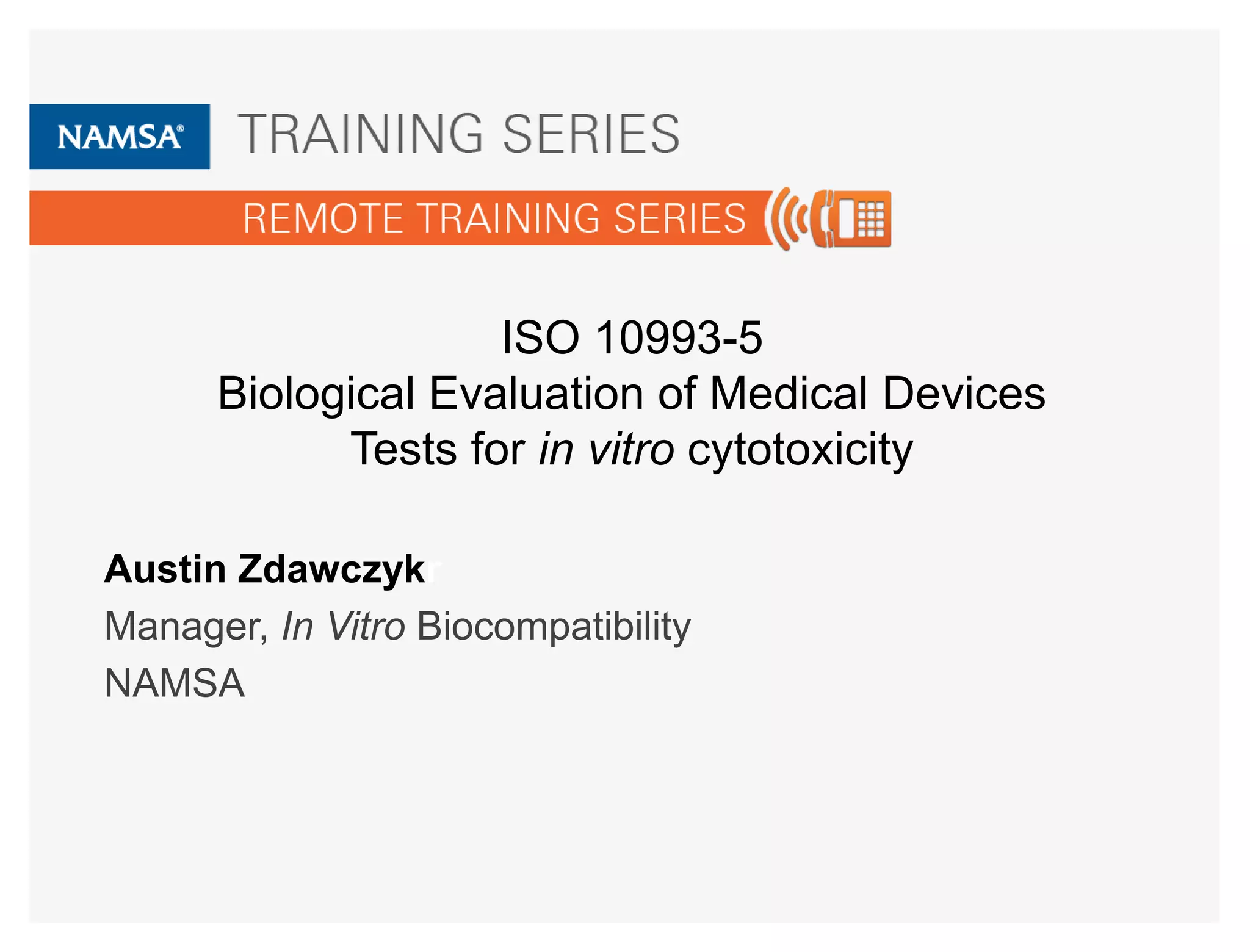 ISO 109935 Biological Evaluation of Medical Devices Tests for In