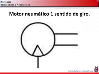 Motor neumático 1 sentido de giro.
 