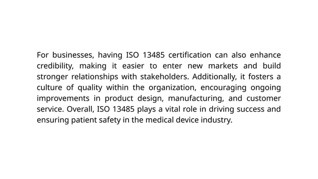 ISO 13485 Certification Medical Device Quality & Compliance.pptx