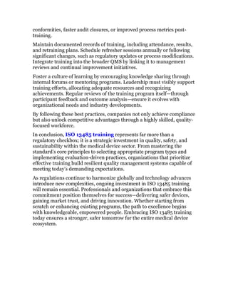 ISO 13485 Training | ISO 13485 Internal Auditor Training | PDF