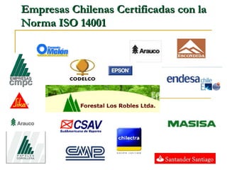 Empresas Chilenas Certificadas con la Norma ISO 14001 