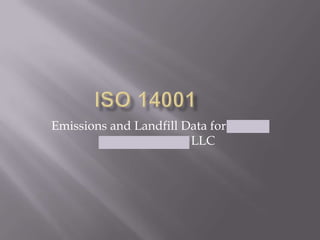 Emissions and Landfill Data for Sekisui
         S-Lec, America LLC
 