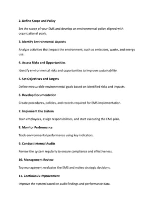 Ems Guide.pdf ISO 14001 Lead Implementer Training: Certification & EMS Guide | PDF