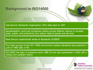 Background to ISO14000 