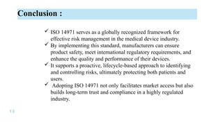 ISO 14971 Risk Management for Medical Devices | PPTX