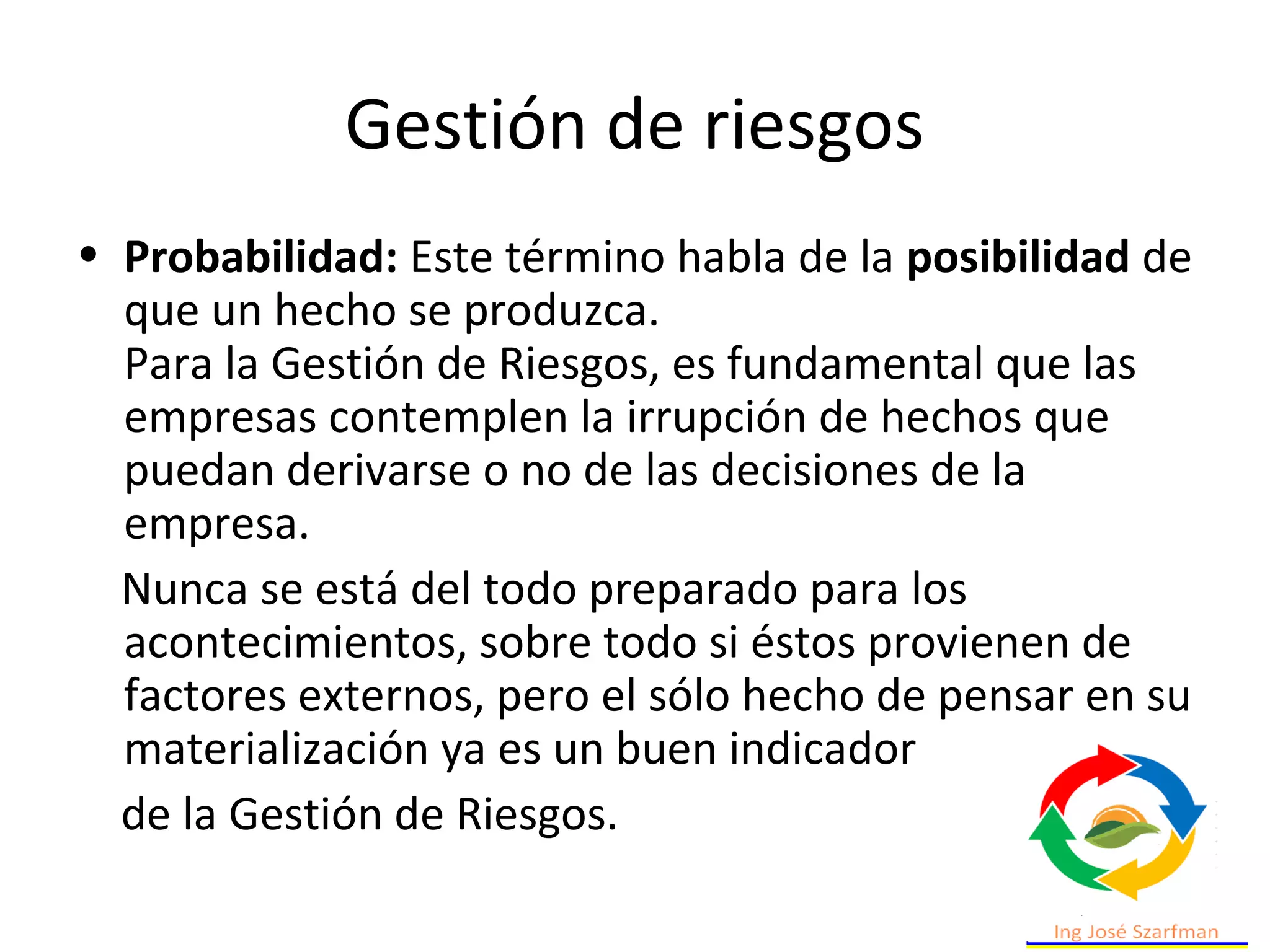 I la nueva norma ISO 31000 2018 y la gestion de riesgos | PPT