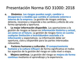 I la nueva norma ISO 31000 2018 y la gestion de riesgos | PPT