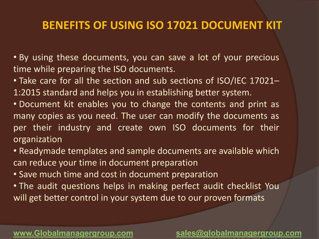Required Documents for ISO 17021 Certification | PPTX