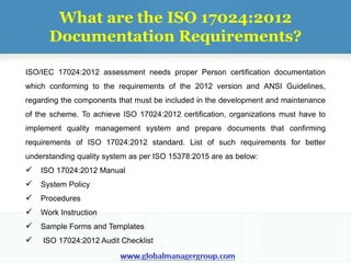 Overview on ISO 17024:2012 Documentation | PPTX