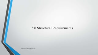 5.0 Structural Requirements
Saikiran.Koyalkar89@gmail.com
 