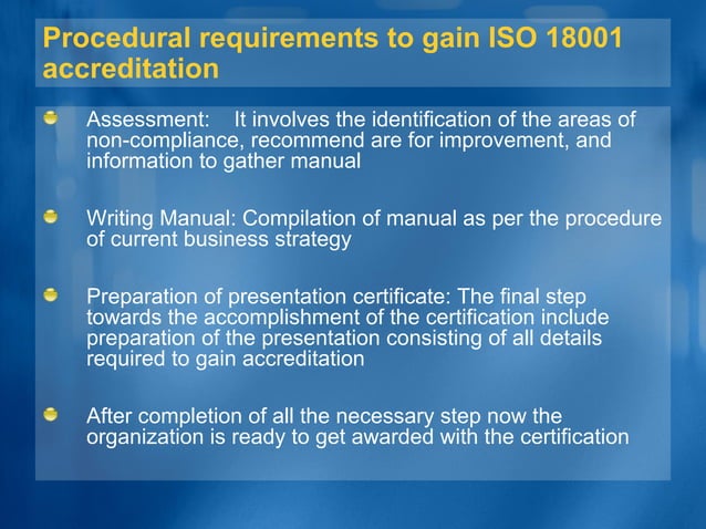 Iso 18001 Services PPT iso-18001-services-ppt
