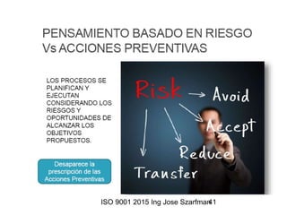 ISO 9001 2015 Ing Jose Szarfman41
 