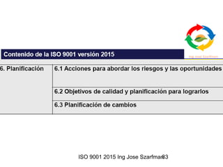 ISO 9001 2015 Ing Jose Szarfman83
 