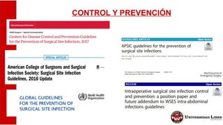 CONTROL Y PREVENCIÓN
 