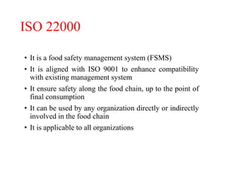 ISO 22000 - Food Safety Management System and HACCP Implementation | PPTX
