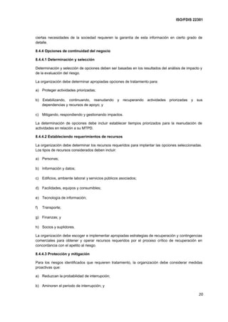 Iso 22301 continuidad del negocio castellano | PDF