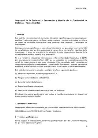 Iso 22301 continuidad del negocio castellano | PDF