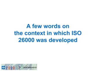 ISO 26000 social responsbility status dec 2012 | PPTX