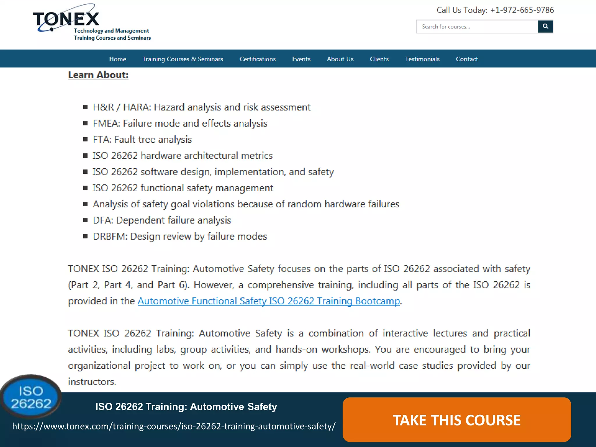 TAKE THIS COURSE
ISO 26262 Training: Automotive Safety
https://www.tonex.com/training-courses/iso-26262-training-automotive-safety/