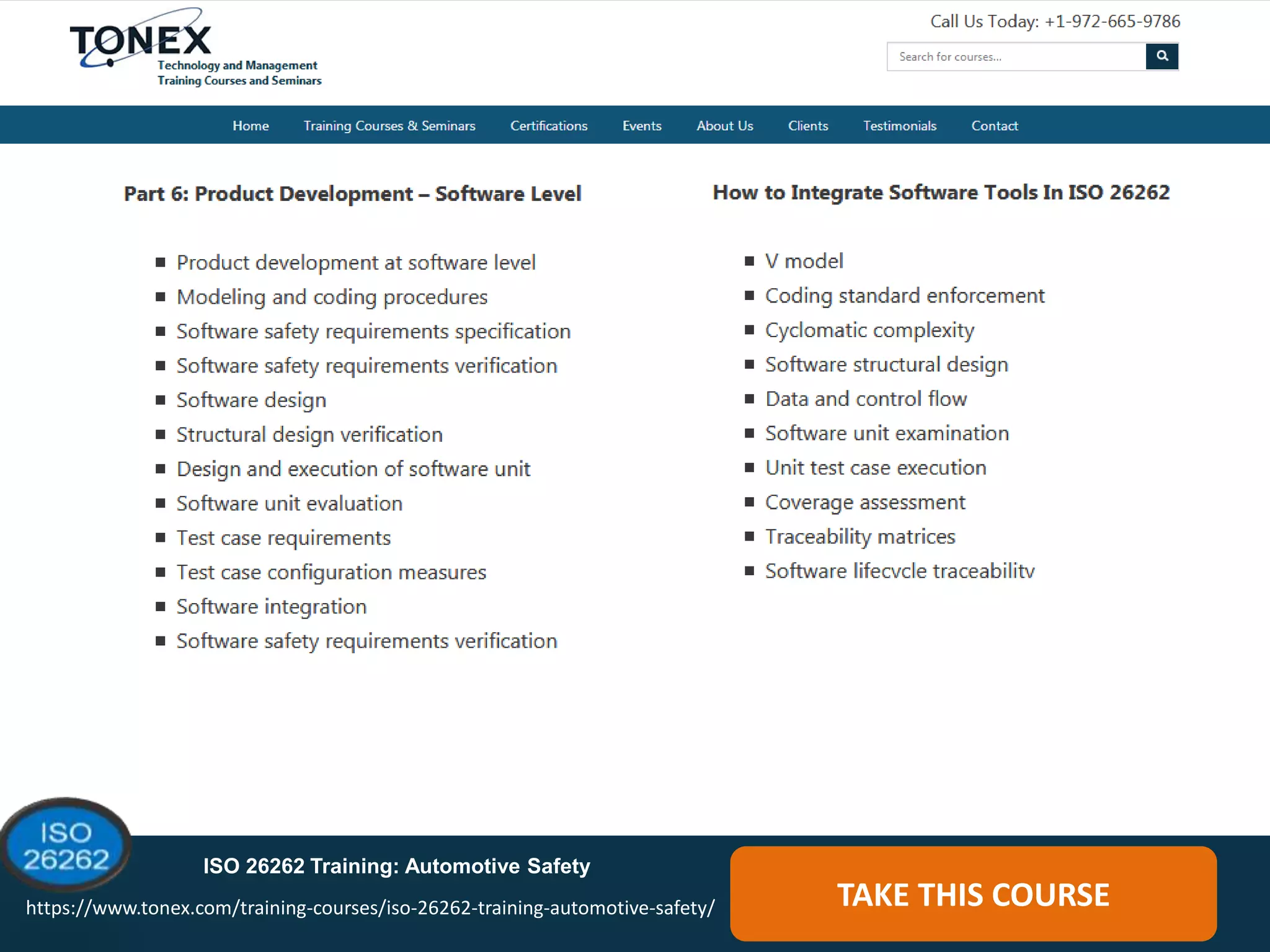 TAKE THIS COURSE
ISO 26262 Training: Automotive Safety
https://www.tonex.com/training-courses/iso-26262-training-automotive-safety/