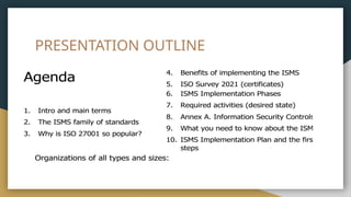 PRESENTATION OUTLINE
 