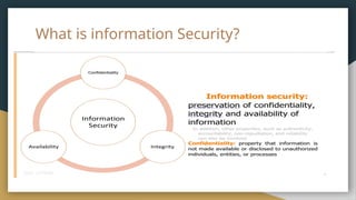 What is information Security?
 