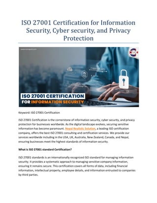 ISO 27001 Certification for Information Security.pdf