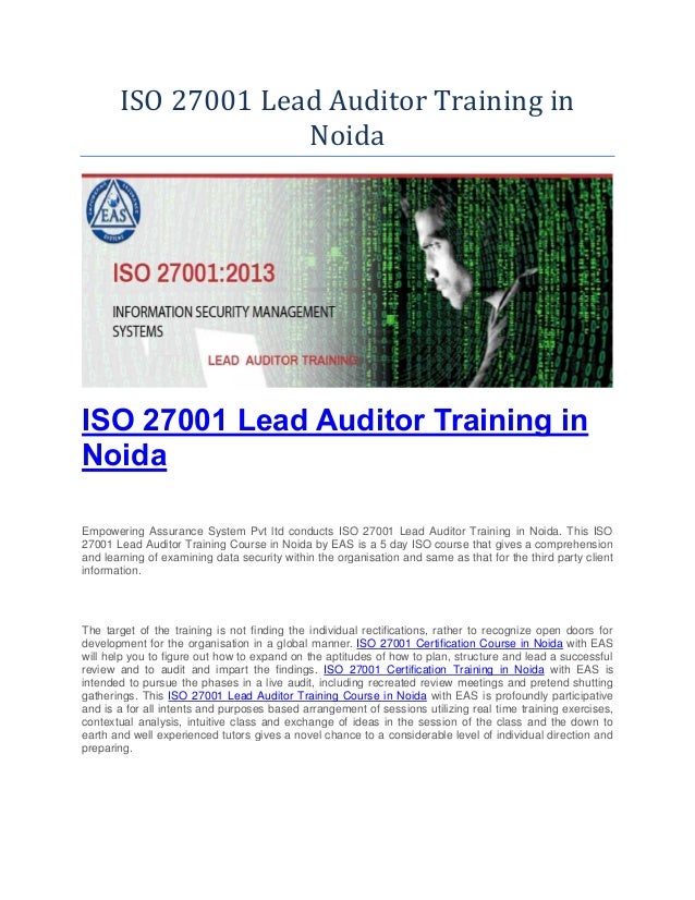 Iso Lead Auditor Course In Noida Irca Iso Lead Auditor