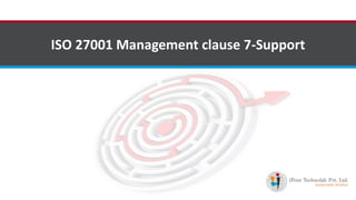 ISO 27001 Management clause 7-Support
 