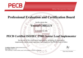 ISO 27001 Senior Lead Implementer