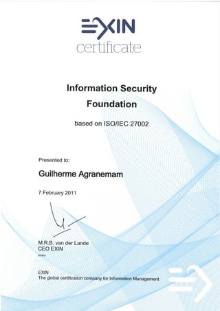 ISO 27002 Foundation ISFS
