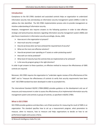 ISO 27004- Information Security Metrics Implementation | PDF