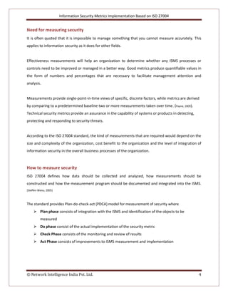 ISO 27004- Information Security Metrics Implementation | PDF