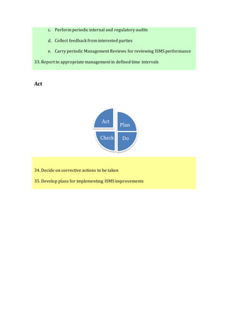Isms Performance Report ISO 27001:2013 Implementation procedure | DOCX