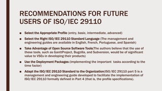 ISO 29110 Software Quality Model For Software SMEs | PPTX