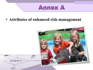  Attributes of enhanced risk management
 
