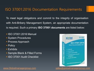 Iso 37001 Checklist.pdf How to Fulfil Requirements of ISO 37001:2016 Documentation? | PPTX