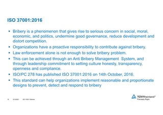 ISO 37001 : Anti Bribery Management System Fraud & Bribery Concepts ...