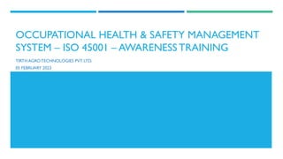 Iso 45001 Training.pdf ISO 45001 Occupational Health & Safety wareness.pdf