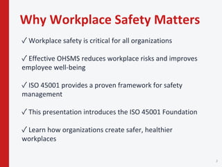 ISO 45001 Foundation Training – Workplace Safety Guide | PDF