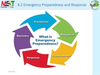 11/9/2023
8.2 Emergency Preparedness and Response
 