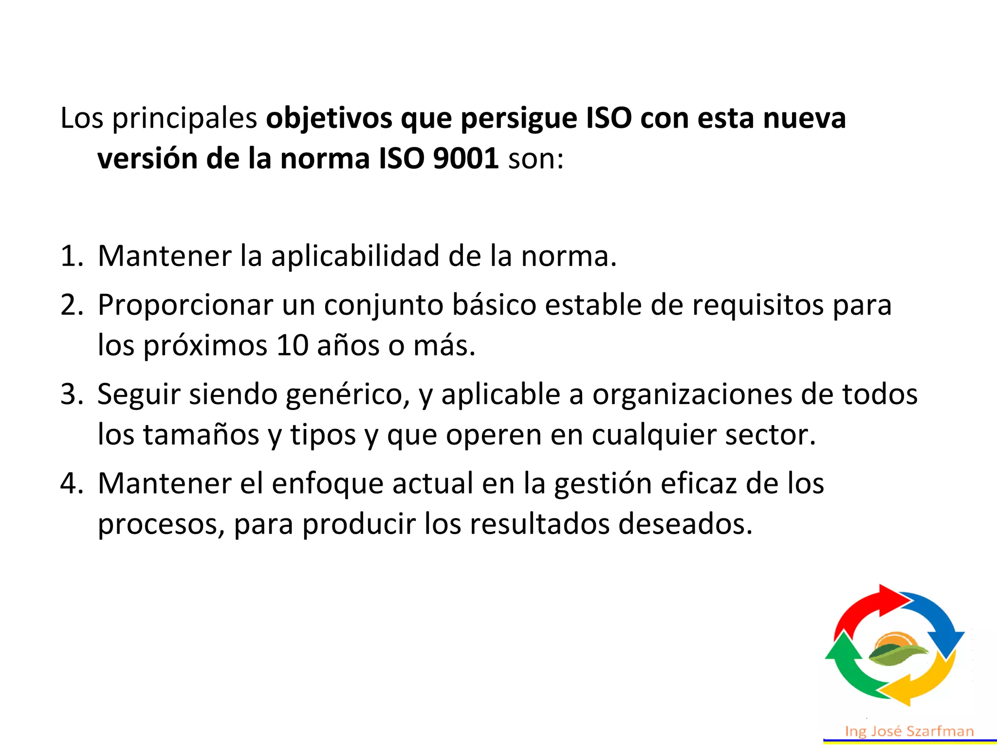 analisis de la norma iso 9001 2015 primera parte | PPT